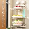 Kitchen Vegetable Preparation Rack, Household Multi-layer Non-punching Side Dish Artifact, Wall-mounted Storage Rack