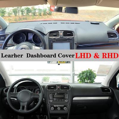 Dashboard Dash Mat Cover PU Leather Anti-Slip Pad Carpet Sunshade Car Accessories For Volkswagen VW Golf 6 MK6 2009 2010-2013 5K