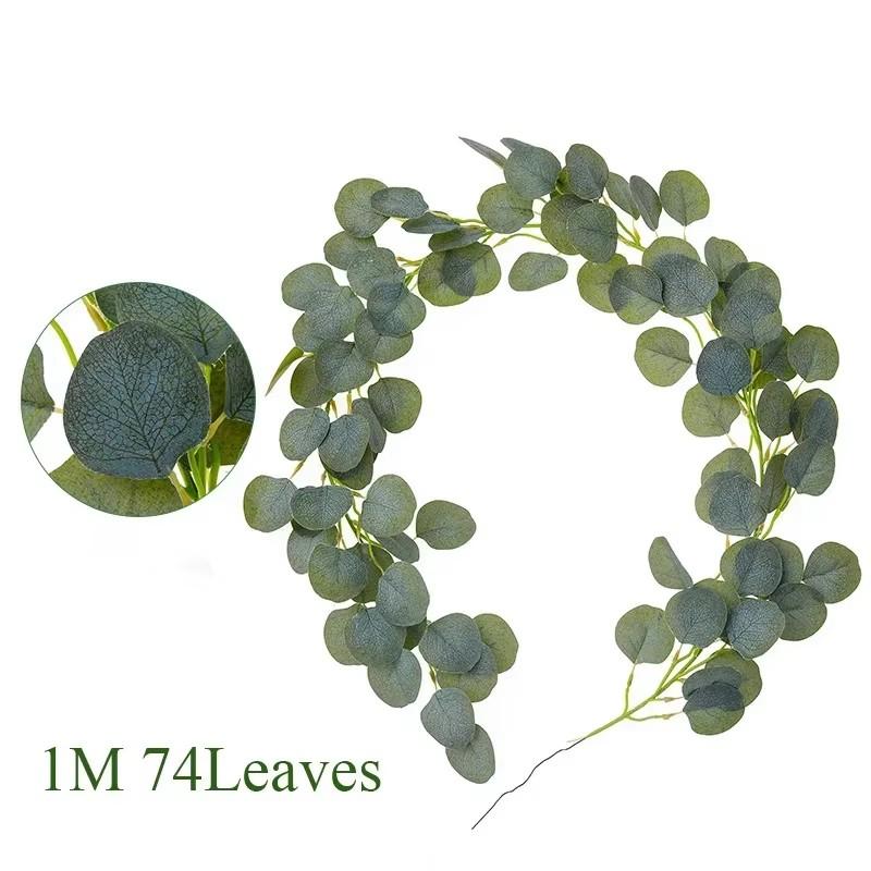 

Artificial Eucalyptus Garland Plant Decoration Hanging Greenery Leaves Fake Plants Vine for Wedding Arch Garden Home Decor