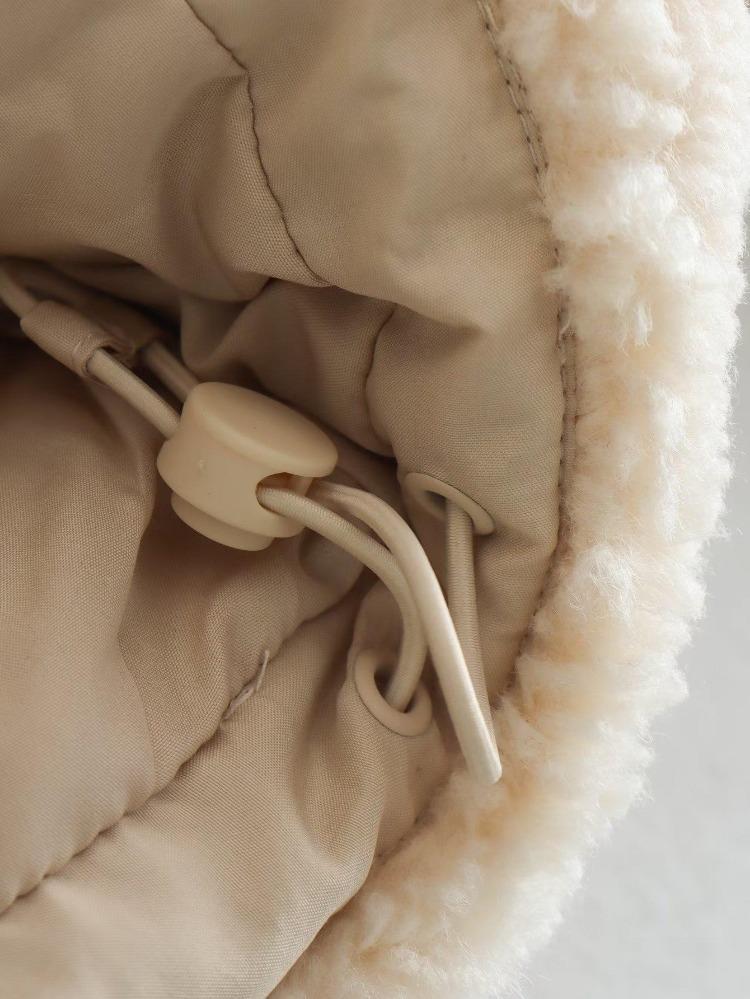 Women's Fashion Casual Loose Stand Collar Solid Color Thickened Warm Coat Jacket