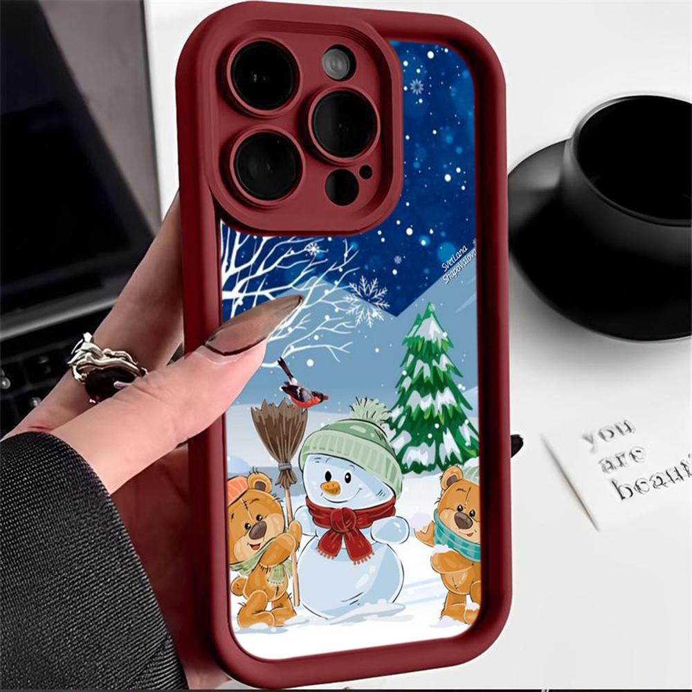 Ae108 Happy New Year Merry Christmas Phone Cases for Xiaomi 14T 12 11 Lite 5G NE Redmi 13C 14C 9a A3 Note 12 Pro 11s Angel Eye Ladder Protective Cover