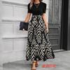 Women's Floral Print High Waist Fashion Elegant Temperament Dress