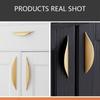1PC Wardrobe Door Pulls Furniture Drawer Knob Handle Pulling Door Crescent Design Brass Handle Cupboard Shoe Cabinet