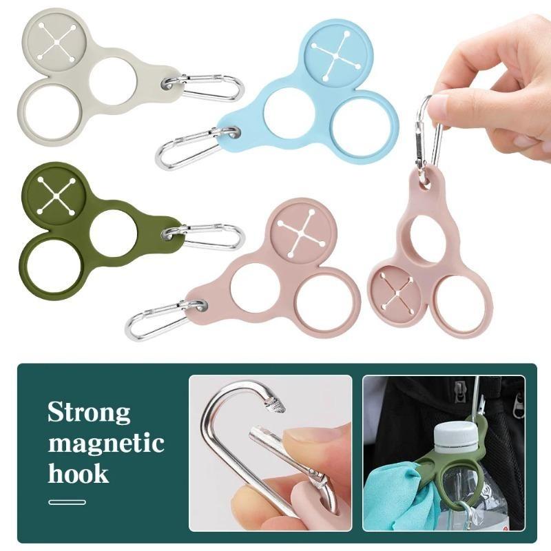 Portable 3in1 Carabiner Durable Silicone Hook For Camping Cycling Travel Wild Survival Fishing Outdoor Backpack Hooks 1/2/5pcs