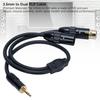 3.5mm to XLR Splitter Cable 0.5m Length 3.5mm Stereo Plug to 3 Pin XLR Male and Female Connector Cab