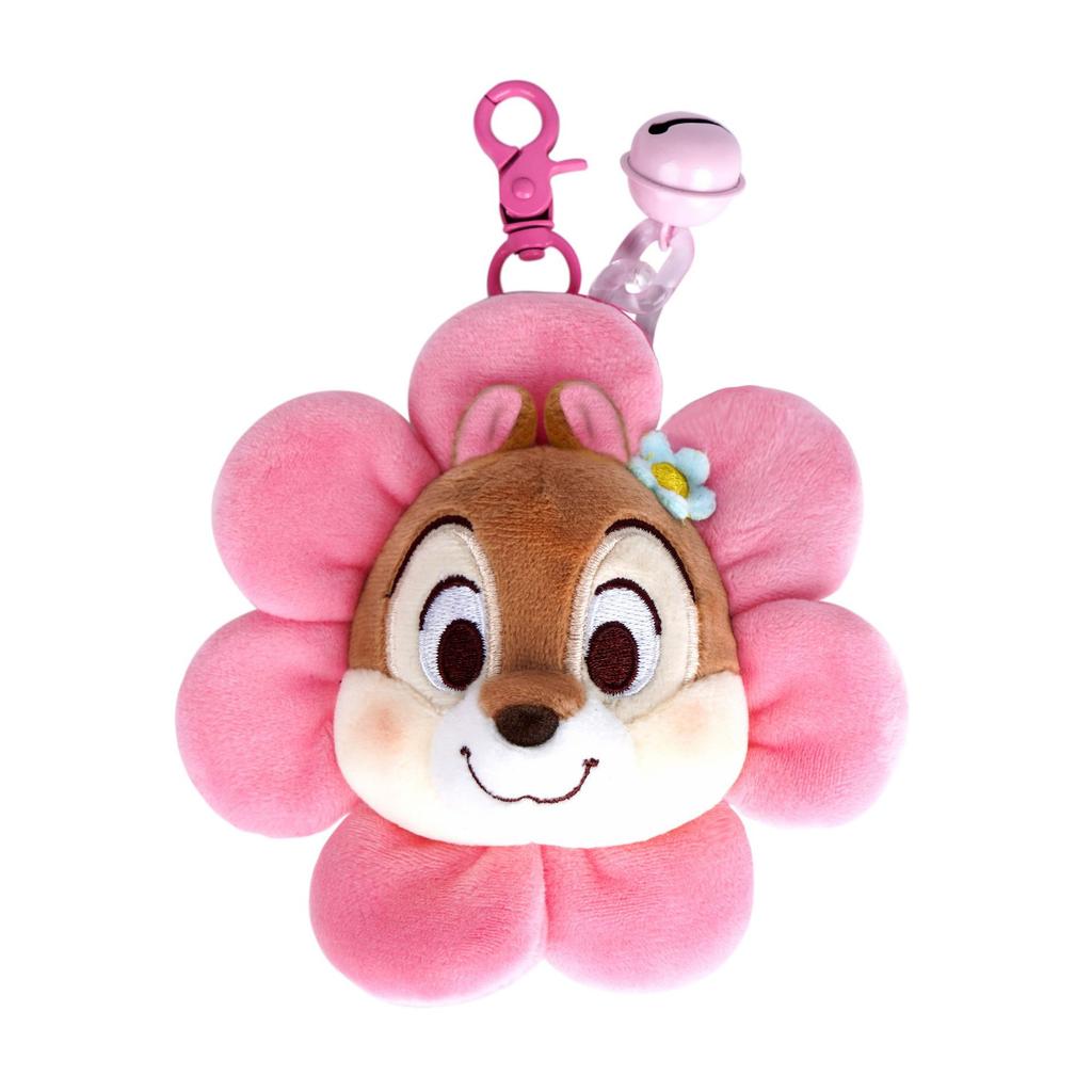 Official Licensed Chip N Dale Flower Plush Keychain 11cm Cute Squirrel Soft Stuffed Doll Bag Pendant Kawaii Key Ring for
