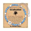2026 Graduation Gifts Stainless Steel Compass Amazonite Amethyst Beads Bracelets for Women Girls High School College Graduates