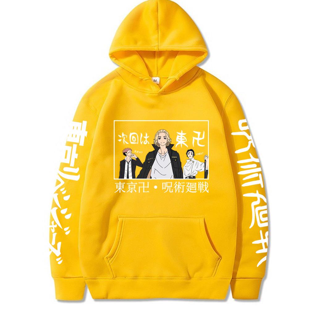 

Забавные худи с графикой Jujutsu Kaisen и Tokyo Revengers, худи оверсайз с капюшоном, толстовка с длинными рукавами, одежда для мужчин и женщин 2XL