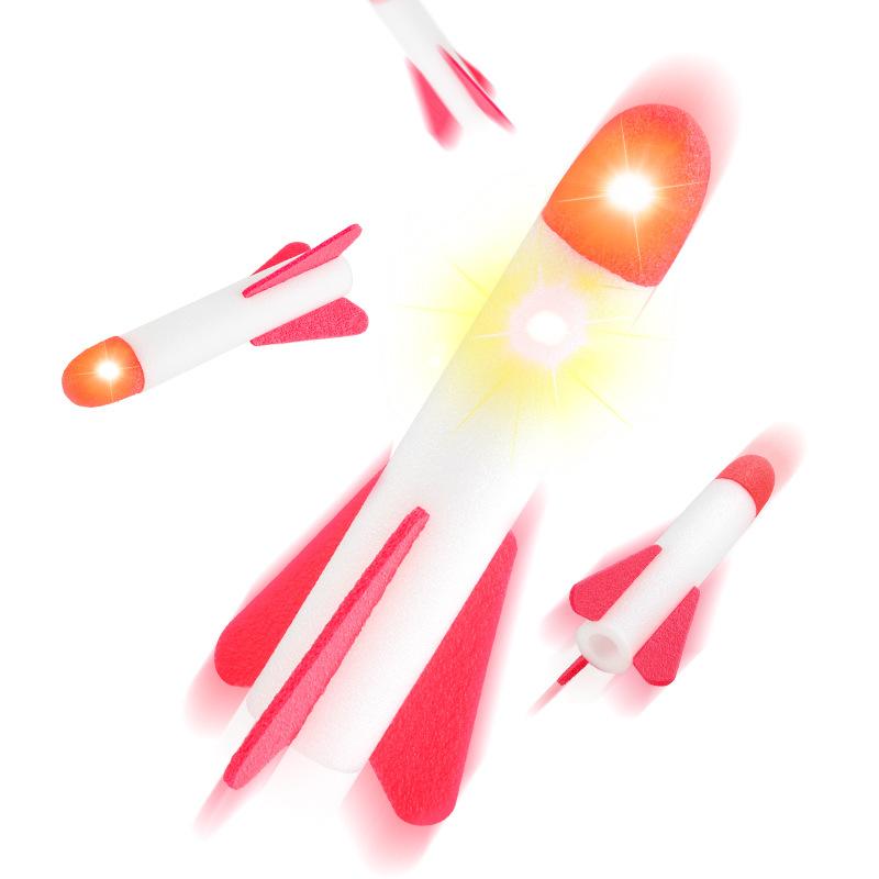 Children'S Feet Step On Indoor And Outdoor Ejection Toys, Flying Small Rocket Launchers, Flash Single And Double Skyrockets, Launchers