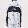 FILA Fusion X Futura Collaboration Splash Print Woven Sports Hooded Jacket Men jackets White T11M138704F-WT