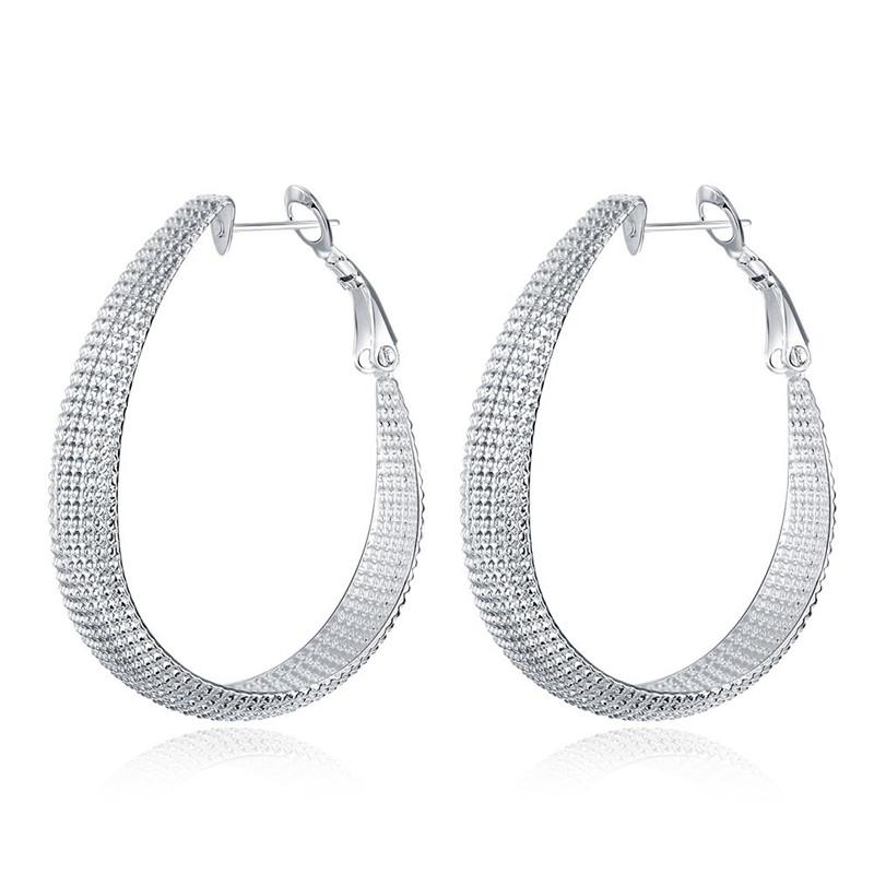 New Hoop Earrings For Women Wedding Gift Fine Europe Jewelry Christmas Gift Engagement Party