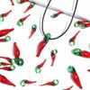 10-20ks Červené chilli skleněné korálky přívěsky Paprika skleněné přívěsky Pro výrobu šperků DIY Náhrdelník Náušnice Klíčenka Příslušenství