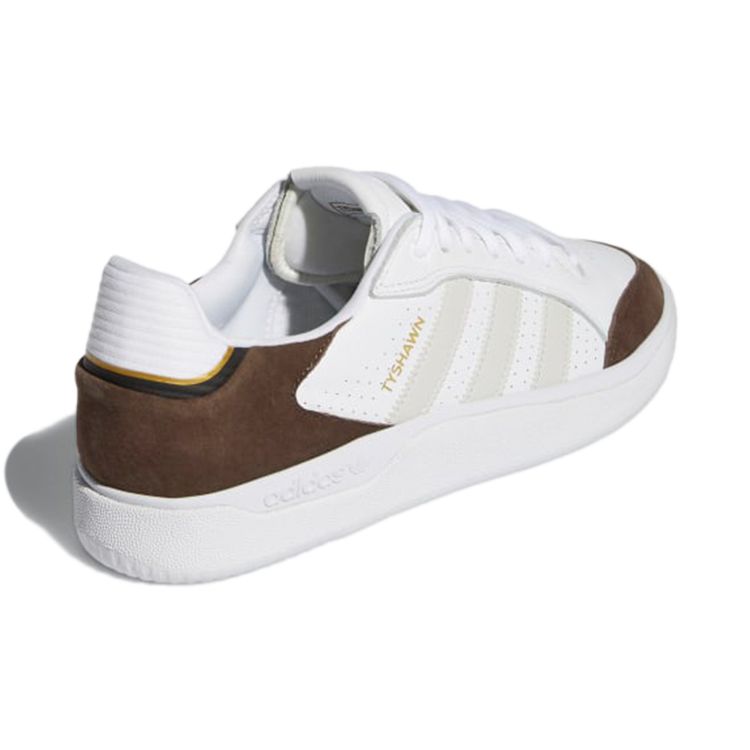 Adidas Originals Tyshawn Low Comfortable Casual Wrap Durable Low-Top Skate Shoes Men Sneakers White Brown GZ8368