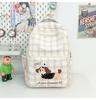 Schoolbag New Large Capacity Plaid Cute Backpack Youth Fashion Student School Bag Going Out Lightweight Cartoon Casual Backpack