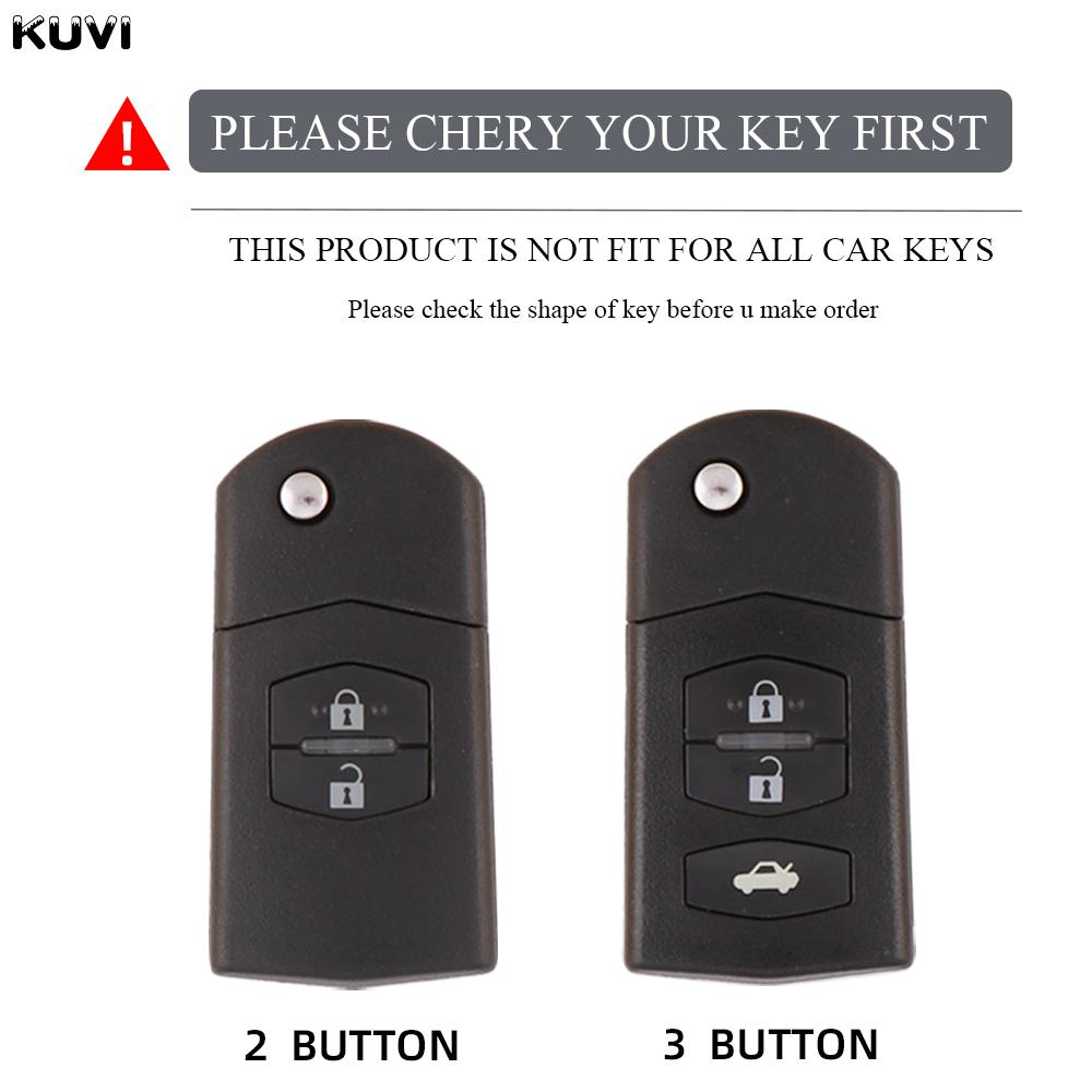 Fashion Tpu Car Folding Key Case Cover Shell For Mazda 3 5 6 Series M6 Rx8 Mx5 2 3 Button Protector Keyless Fob Bag Accessories
