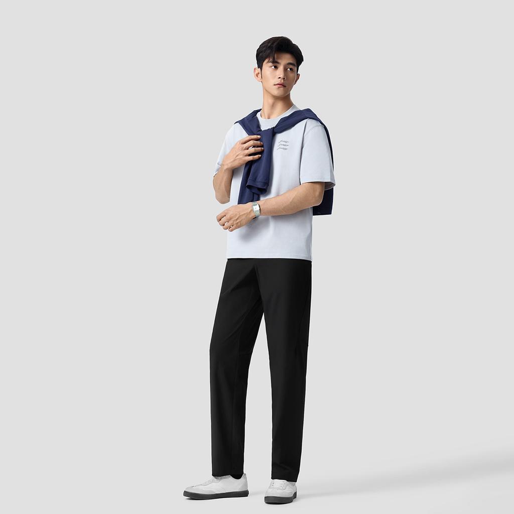 Li Ning Fitness Series Brand Logo Sports Casual Pants Men pants AYKW863-1