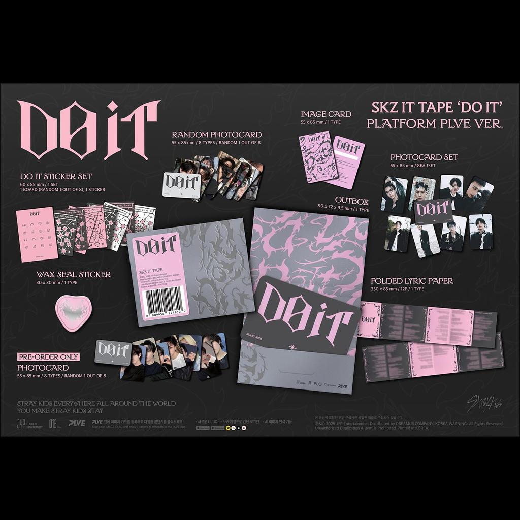 [Forhåndsbestilling] Stray Kids - SKZ IT TAPE ‘DO IT’ (PLATTFORM PLVE VER.) + gratis gave
