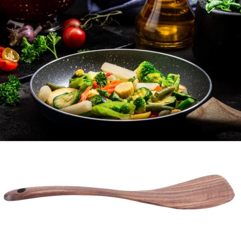 Wooden Spatula Turner NonStick Pan Shovel Long Handle Kitchen Utensils Accessories