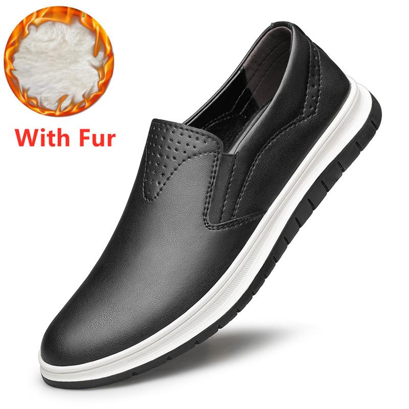 Fashion Men All-match Walking Shoes Genuine Leather Mens Loafers Male Comfortable Business Shoe Luxury Brand Men Vintage Casual Footwear