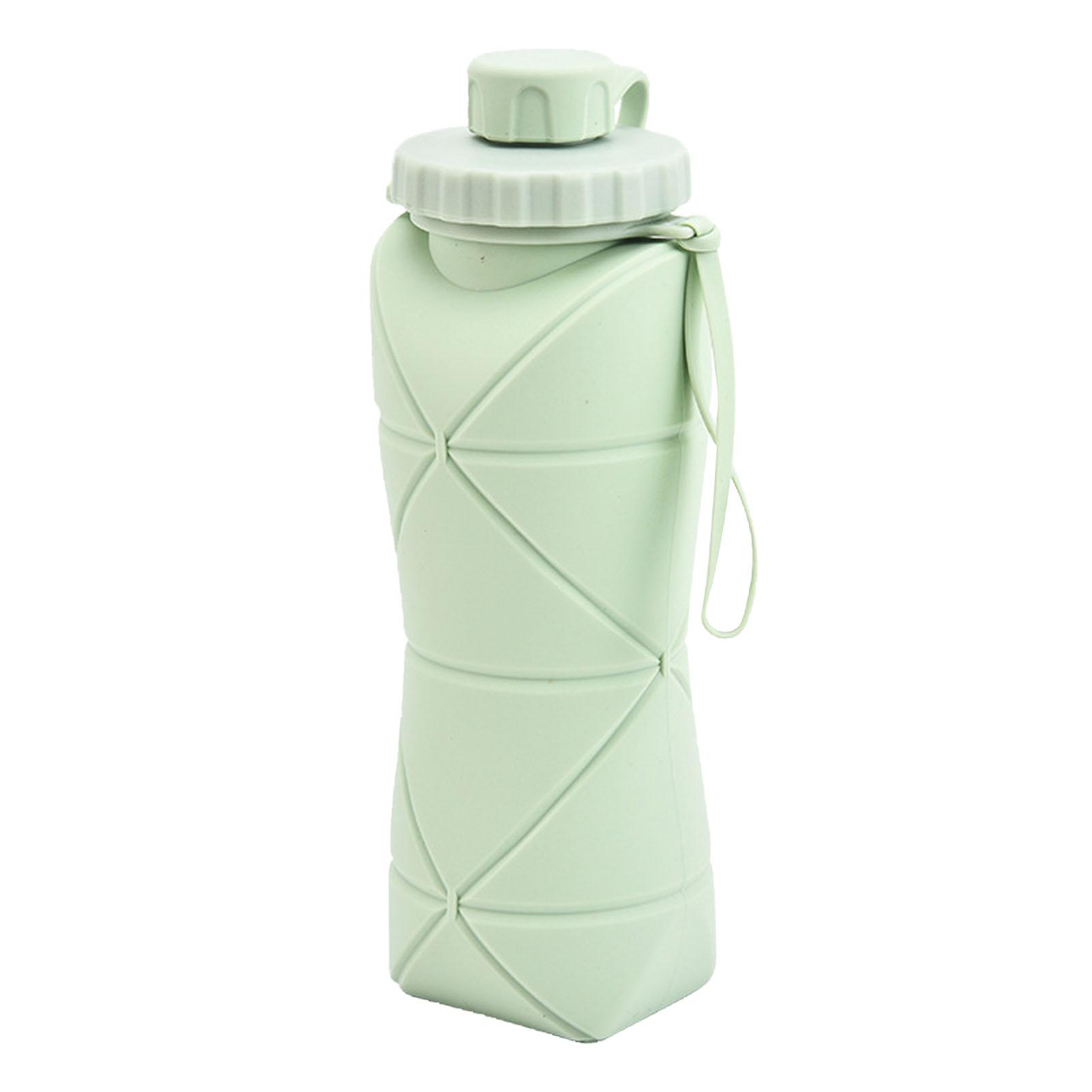 Складная бутылка для воды 600 мл, пищевой силикон, широкое горлышко, безопасная детская бутылка для воды для кемпинга