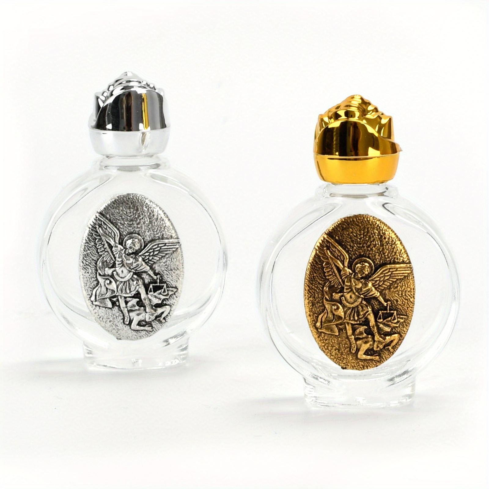

1Pc Holy Water Bottle Holy Angel Michael Angel Demon Slayer Religious Cross Bottle Christian Virgin Sculpture Bottle Holy Water Bottle золотистий