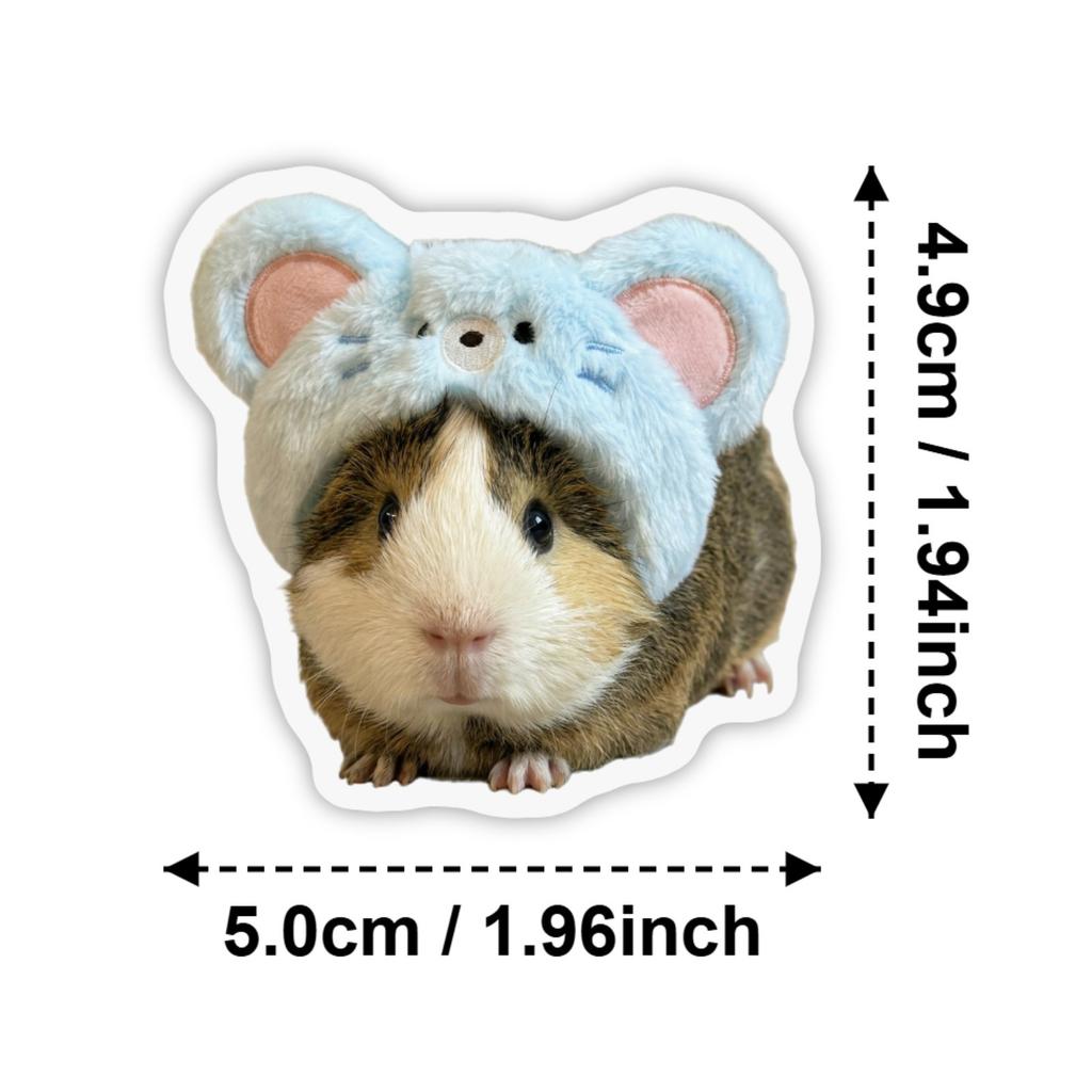 50 Cute Transformed Guinea Pig Stickers Cute Pet Guinea Pig Cartoon Stickers Hand Account Water Cup Waterproof Decorative Stickers