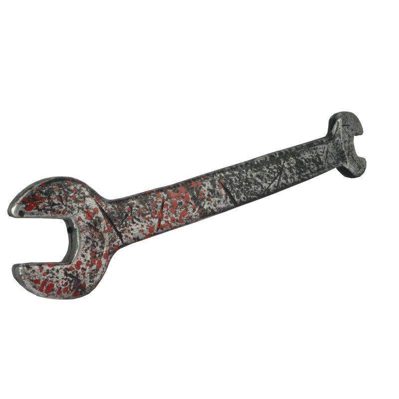 

Пластиковый кровавый гаечный ключ на Хэллоуин - имитация оружия зомби One Size