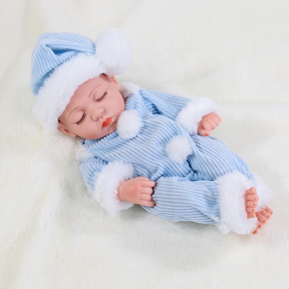 30cm Silicone Reborn Baby Doll - Soft Sleep Companion & Child Role-Playing Toy