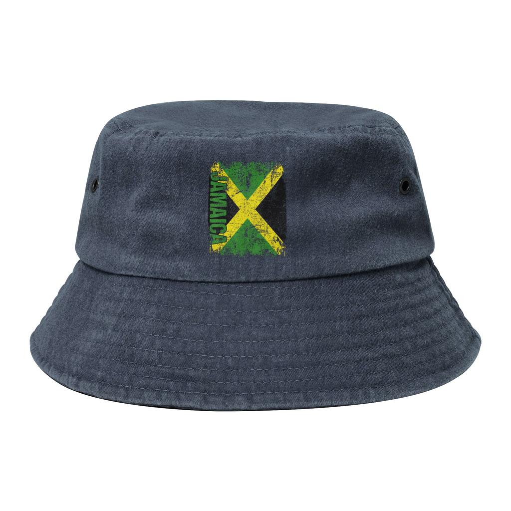 Summer Travel Headwear Jamaica Flag Jamaican Bucket Hat Stylish Hot Sun Hat Boonie Hat Fishing FisherUnisex Hat Outdoor Sports