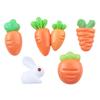 Cute Carrot Rabbit Resin Hair Clips Ornaments DIY Craft Accessories