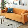 Sofa Cover All-Inclusive Sofa Cover Single Double Three-Seat Gold Velvet Sofa Slipcover Sand Solid Color Elastic Full