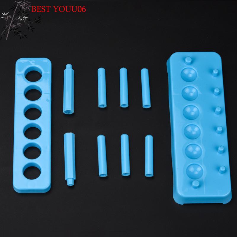 (YOUU06)New Lab School Supplies Red Plastic Test Tube Rack 6 Holes Holder Support Burette Stand Laboratory Test Tube Stand Shelf