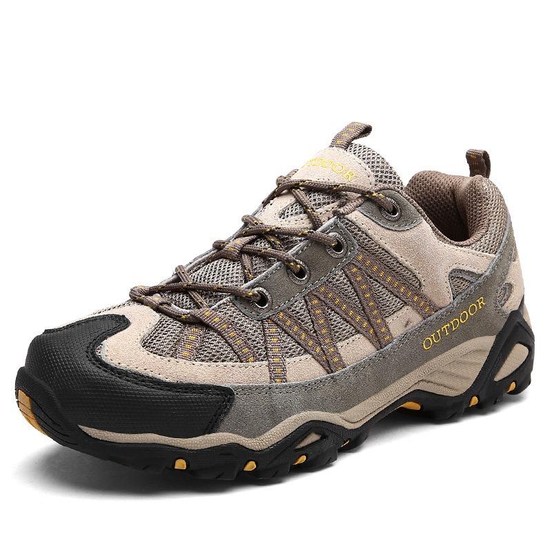 Autumn and winter outdoor shoes men's mesh breathable non-slip couple mountaineering hiking shoes low-top mountaineering shoes