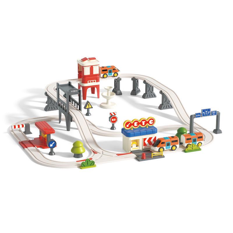 Forest Train Track Adventure Set: Educational Puzzle & Construction Vehicles for Ages 3-6