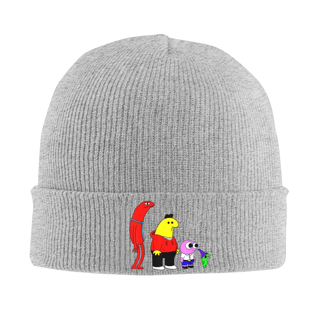 Smiling Friends Beanie Hats  Bonnet Hats Men Women Vintage Outdoor Knit Hat Spring Printed Elastic Caps