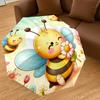 1PC Flower beeAutomatic Open/Close Umbrella with Windproof, 8-Rib Sturdy Canopy, Durable Ribs, Fashionable Design, Outdoor Accessory, Fun Prin, Holida
