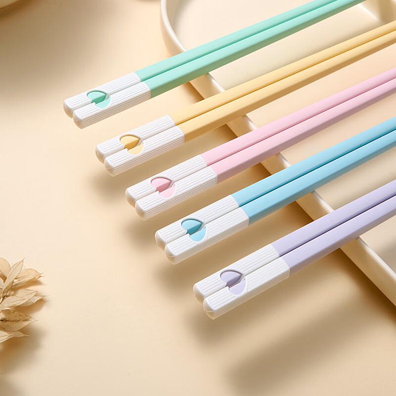 Ru Han Mixed Color Heart Chopsticks Set