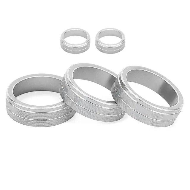 5 Teile/satz Aluminium Legierung Auto Klimaanlage Knopf Abdeckung Control Schalter Dekoration Ring Fit Für Volkswagen VW Golf MK7
