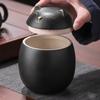 Cute Cat Tea Jar Ceramic Sealed Pot Storage Container Household Spice Jar Bulk Jar  Tea Pot Tea Box