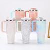 Good Quality 304 Stainless Steel High-value 40oz Bingba Cup Outdoor Portable with Handle Straw Thermos Cup