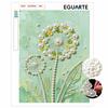 Frameless Pearl Painting Kit Dandelion Pattern DIY 3D Bead Art Canvas Relaxing Handmade Craft for Adults Home Decor