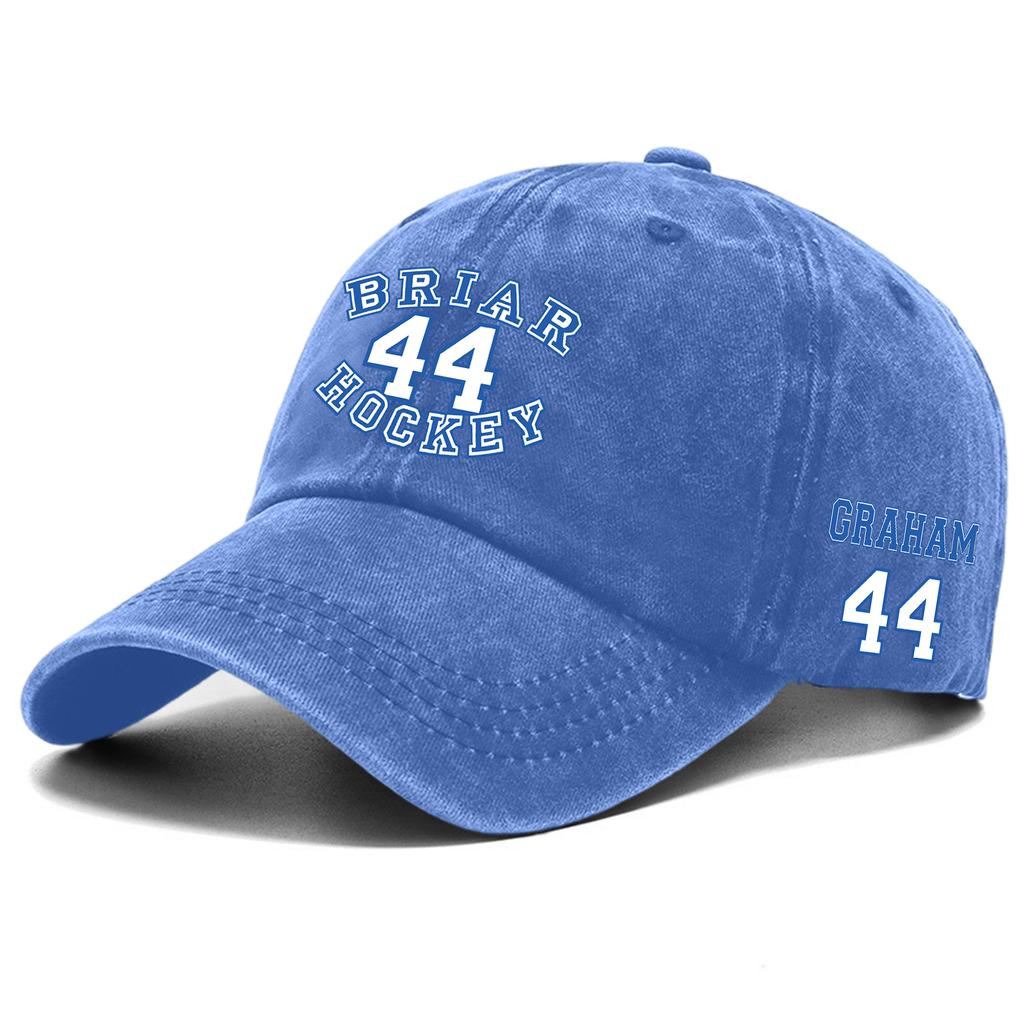 Vintage Washed Cotton Baseball Cap Soft Top Adjustable Fit Embroidered Number and Letter Design Classic Style Hat for Everyday Wear