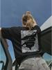 Oversized T-Shirt, pPlain Graphic On the bBack Cotton
