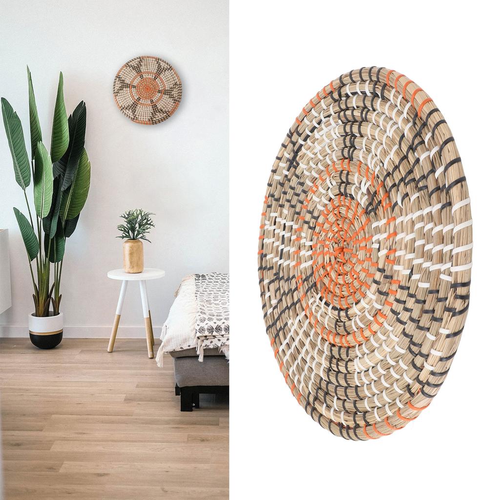 Grass Woven Placemats Nordic Innovative Round Placemats for Dining Table Home Decor Wall Decor