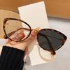 Cat-eye Frame Photosensitive Color-changing Glasses Metal Anti-blue Light Face-showing Driving Glasses 6018-1