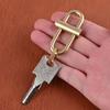 Brass Lock Keychain Quick Opening Metal Chain Buckle Length Shorten Clip Small Ovals Slide Locking Snap Lock Clip Buckle