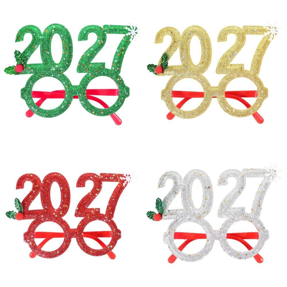 Sequin 2027 New Year Headband Cute Glitter Christmas Headpiece Creative Flexible 2027 Number Hair Hoop Christmas Supplies