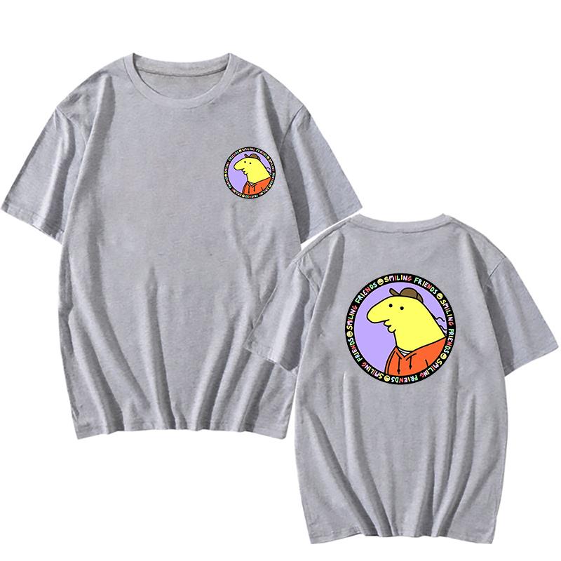 Smiling Friends Cartoon Print Tshirts Cotton High Quality UnisexUnisex Teeshirt Funny Printing Tshirts Summer Tees Short Sleeve