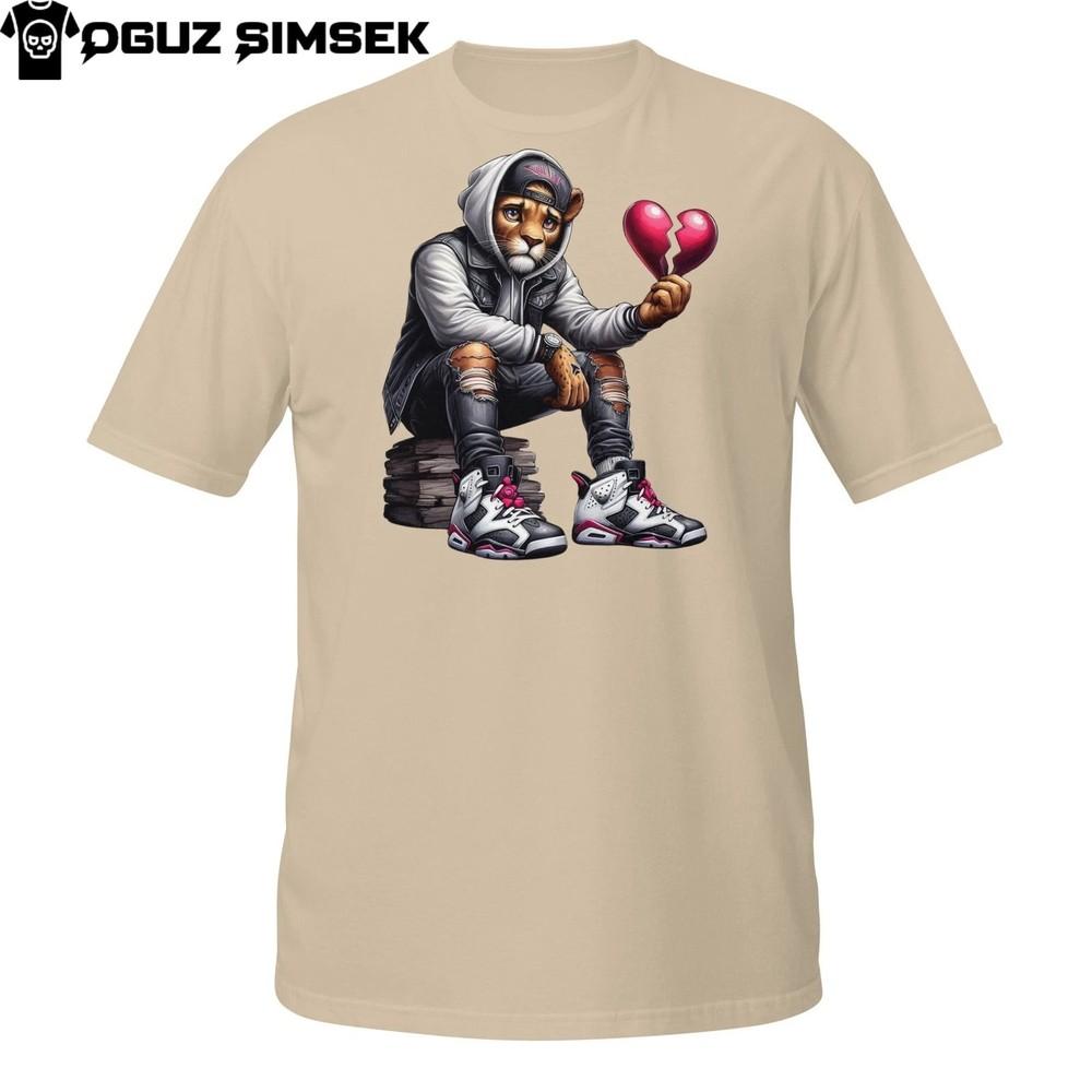 

Hip Hop Broken Heart Shirt – Cartoon Urban Boy in Hoodie and Sneakers XL