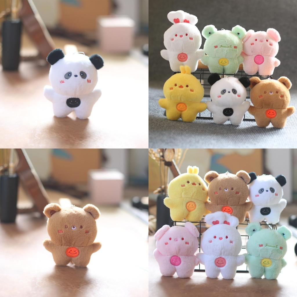 Super Soft Short Plush Animal Keychain Stuffed Toy Backpack Accessory Gift For Children